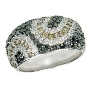 Effy Jewelers 14k White Gold Diamond, Brown Diamond, & Black Diamond 