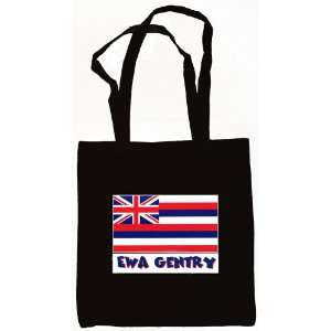  Ewa Gentry Hawaii Canvas Tote Bag Black 