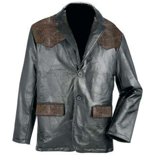 Western Style Rock Design Genuine Leather Sport Jacket  