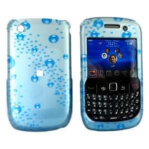  For Blackberry Curve 8520 Hard Case Bubbles Blue 