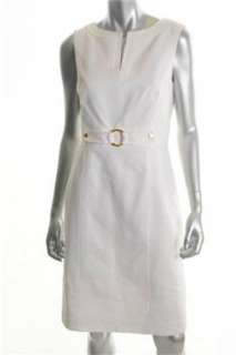 Tahari ASL NEW White Career Dress Textured Sale 6  