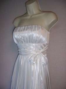   Ivory Strapless Chiffon/Satin Formal Wedding dress Gown 12 NWT  
