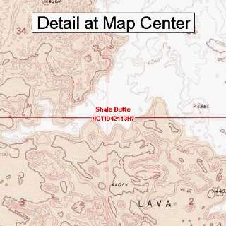  USGS Topographic Quadrangle Map   Shale Butte, Idaho 