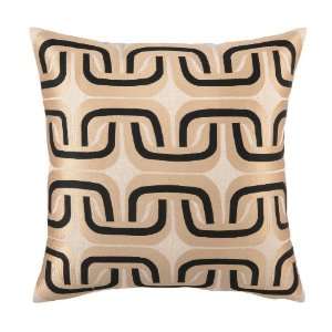  Trina Turk Geo Links Down Filled Pillow, Taupe, 20 by 20 