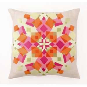  Trina Turk Red & Orange Kaleidoscope Pillow