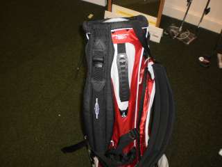 PING 4 UNDER GOLF STAND BAG RED/WHITE/BLACK RETRACTABLE STRAP SYSTEM 