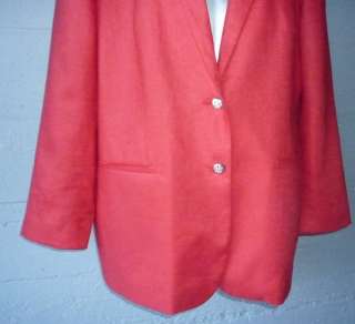 RALPH LAUREN Rich Red Blazer w/ Silver Crest Buttons 18w suit jacket 