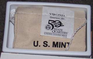 2000 D Virginia Mint Sewn Bag State Quarters Quarter  