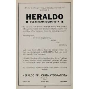  1936 Ad Heraldo del Cinematografista Journal Argentina 
