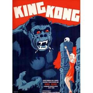 King Kong Movie Poster (11 x 17 Inches   28cm x 44cm) (1933) German 