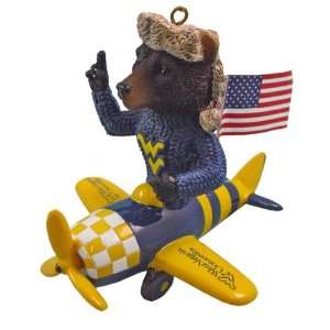  NCAA Mascot Airplane Ornament   WV Mountaineers Case Pack 