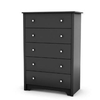 South Shore Vito Collection 5 Drawer Chest, Black