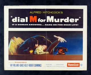 DIAL M FOR MURDER * ORIG MOVIE POSTER ALFRED HITCHCOCK  