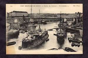 France Port Militaire de Brest Ships 1900s Postcard  
