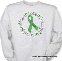 Hope/Love/Strength/Courage Kidney Cancer Sweatshirt  