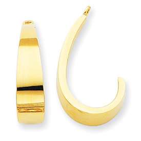 New Stunning 14k Gold Polished Hoop Earring Jackets  