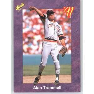  1991 Classic Game (Purple) Trivia Game Card # 97 Alan Trammell 