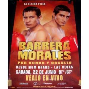  Barrera Vs Morales 2002 Boxing Poster In Spanish (Sports 
