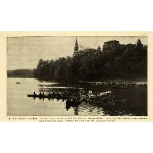  1907 Print Wellesley College Annual Float Day Canoe Eight 