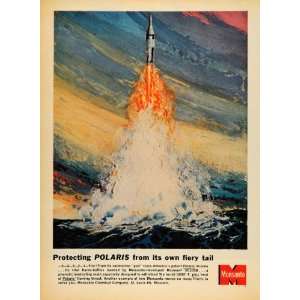  1963 Ad Monsanto Chemical Co Polaris Missile Submarine 
