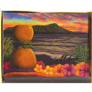  Mahalo Boxed Note Cards and Envelopes (Set of 10) Office 