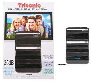 Trisonic 35db Power Boost Amplified Indoor Digital TV Antenna HDTV VHF 