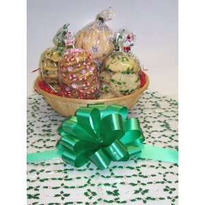 Scotts Cakes Small Nut Lovers Cookie Basket with no Handle Holly 