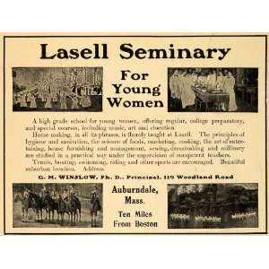  1911 Ad Lasell Womens Seminary Winslow Auburndale Mass 