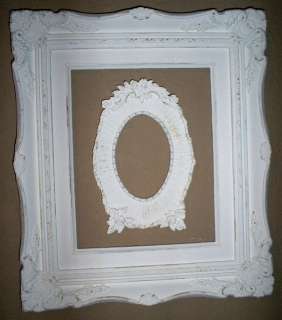  PICTURE FRAMES Antique White Shabby Chic Gesso Frames Ornate frame