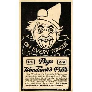  1903 Ad Woodcocks Pills Gas Indigestion Liver Problems 