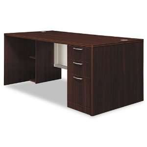  HON  Attune Right Pedestal Desk, Frosted Modesty Panel 