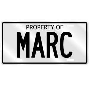 NEW  PROPERTY OF MARC  LICENSE PLATE SIGN NAME 