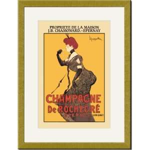  Gold Framed/Matted Print 17x23, Champagne de Rochegre 