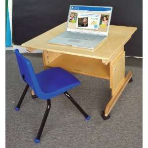   Height Mobile Computer Table   29 x 28 inch   Birch