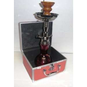 Hookaholic Junior Red 2 Hose Hookah with Matching Case and Accessories