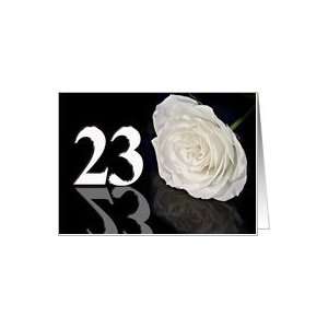 23rd Birthday card with a white rose Card Toys & Games