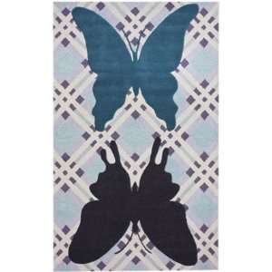  Rugs USA Butterfly Patchwork 5 x 8 blue Area Rug