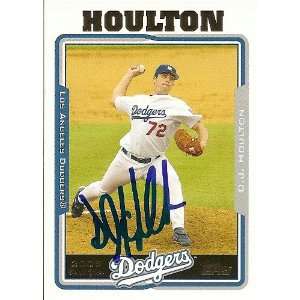  D.J. Houlton Signed Los Angeles Dodgers 2005 Topps Card 