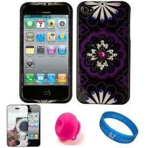 Case Cover with Rhinestone Adornment for Apple iPhone 4S and iPhone 4 
