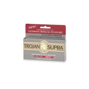  Trojan Supra Polyurethane Spermicidal Condoms (6 Condoms 