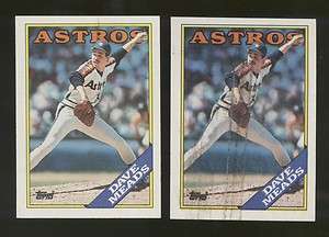 B00214 1988 Topps #199 Dave Meads Print Error Astros  
