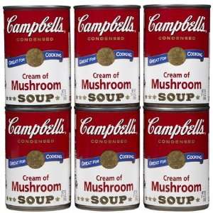 Campbells Cream of Mushroom Soup, 10.75 oz, 6 ct (Quantity of 2)