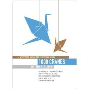  1000 Cranes Party Invitations