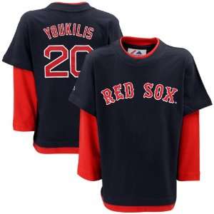 Majestic Kevin Youkilis Boston Red Sox #20 Youth Name & Number Long 