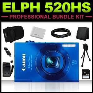  Canon PowerShot ELPH 520 HS 10.1MP Digital Camera (Blue 