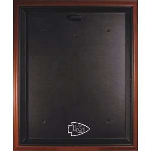 Brown Framed Chiefs Logo Jersey Display Case  Sports 
