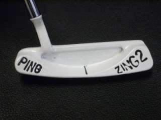 vtg RH Ping Zing 2 putter ghost white powder coat finished polished 