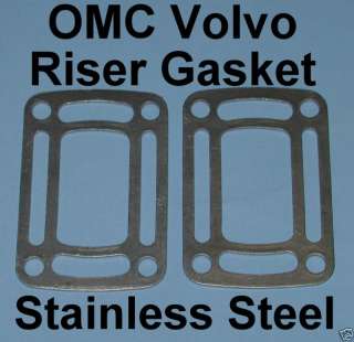 NEW STAINLESS STEEL OMC VOLVO EXHAUST GASKETS 3850496  