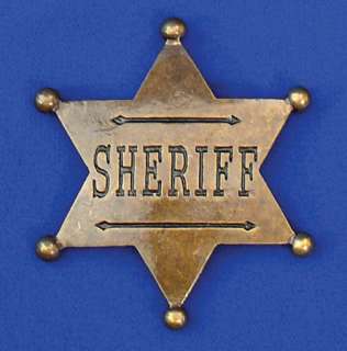 1800s 6 Point SHERIFF POLICE Cop Detective Old West Metal Costume 