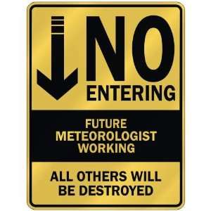   NO ENTERING FUTURE METEOROLOGIST WORKING  PARKING SIGN 
